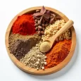 pikaso_texttoimage_various-types-spices-on-wood-board-close-view-whit